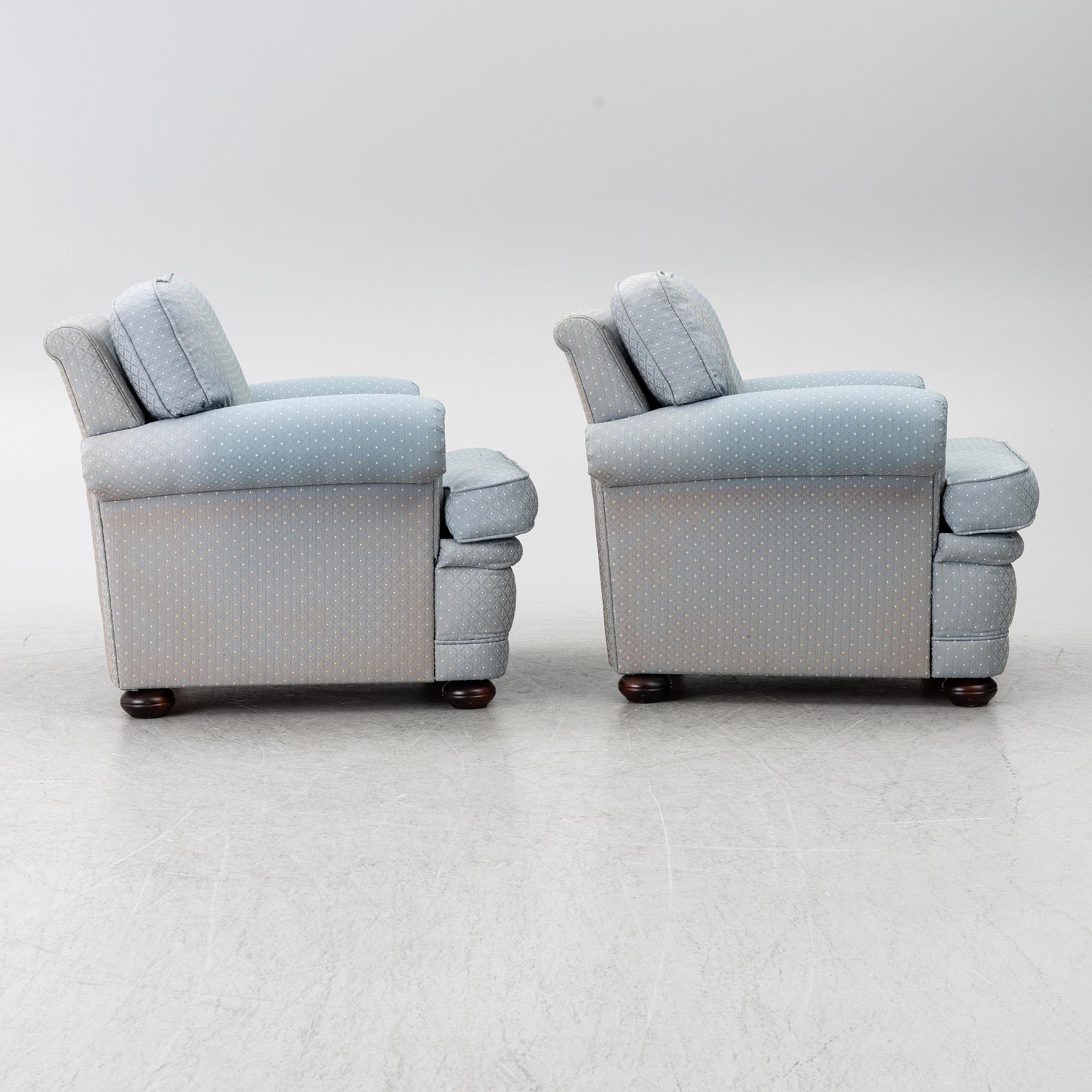 Bröderna Andersson, a pair of 'Oxford' armchairs, second half of the 20th Century.