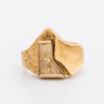 LAPPONIA RING, 18k guld w quartz, design Björn Weckström, Finland 1992.