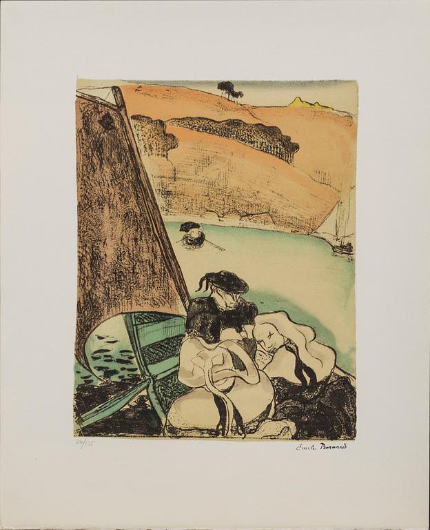 ÉMILE BERNARD, six lithographs numbered 26/125.