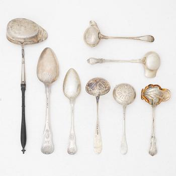 A collection of silver, including Gustaf Möllenborg, 19th century.