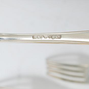 A 139 piece 'Hansa' silver cutlery service, mostly C.G. Hallberg, Mid 20th Century.