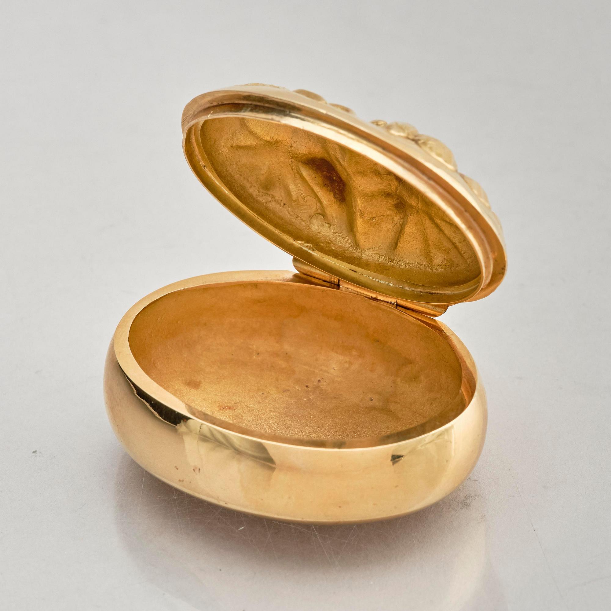 Olle Ohlsson, an 18k gold box, Stockholm, Sweden 1978.