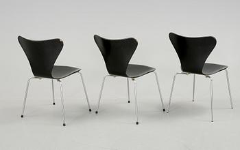 STOLAR, 3 st, "Sjuan", Arne Jacobsen, Fritz Hansen.