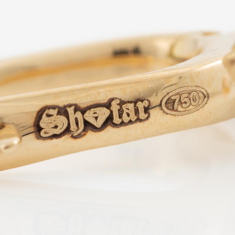 Earrings in 18K gold with cultured freshwater pearls and brilliant-cut diamonds.