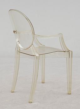 PHILIPPE STARCK, karmstol, plast, "Louis ghost" för Kartell.