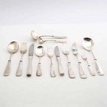 Eric Löfman, cutlery service, 123 dlr, silver, model "Uppsala", MGAB Lidköping 1960s.