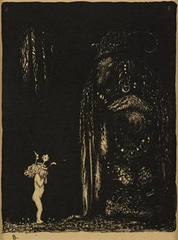 John Bauer, "Troll", de kompletta 10 osignerade litografierna ur sviten.