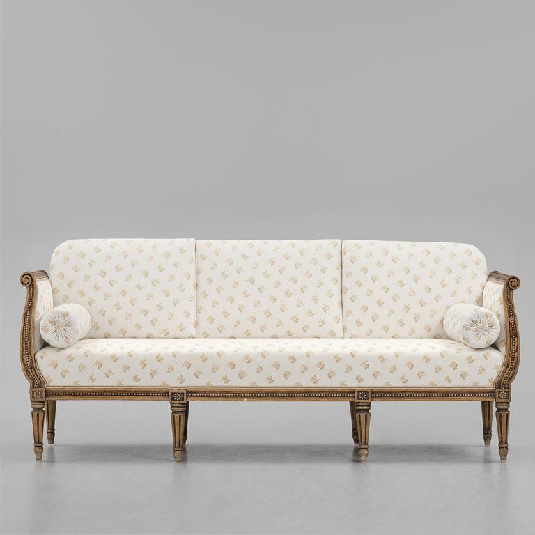 A Gustavian sofa by E. Öhrmark (master in Stockholm 1777-1813).