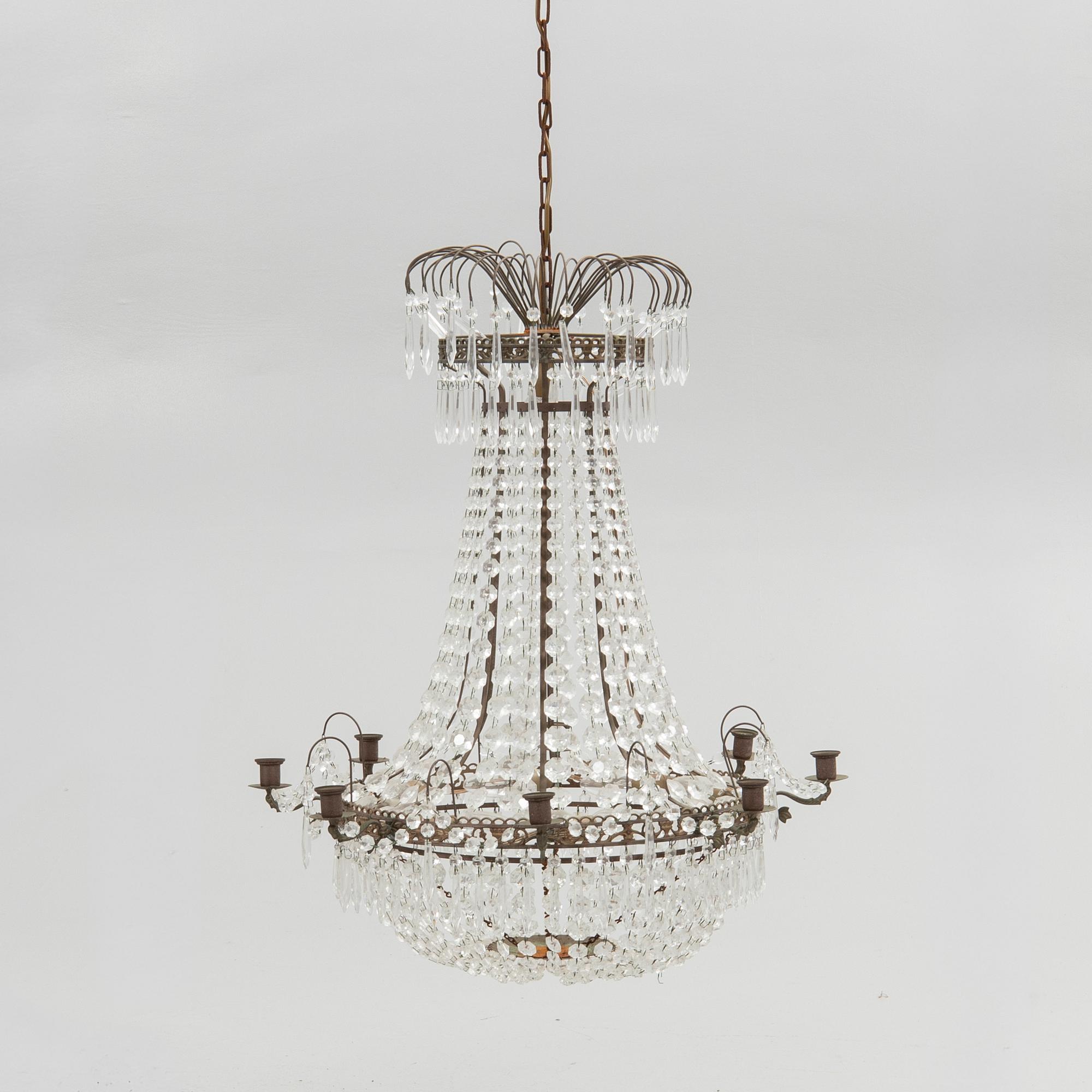Chandelier, Gustavian style, 20th century.