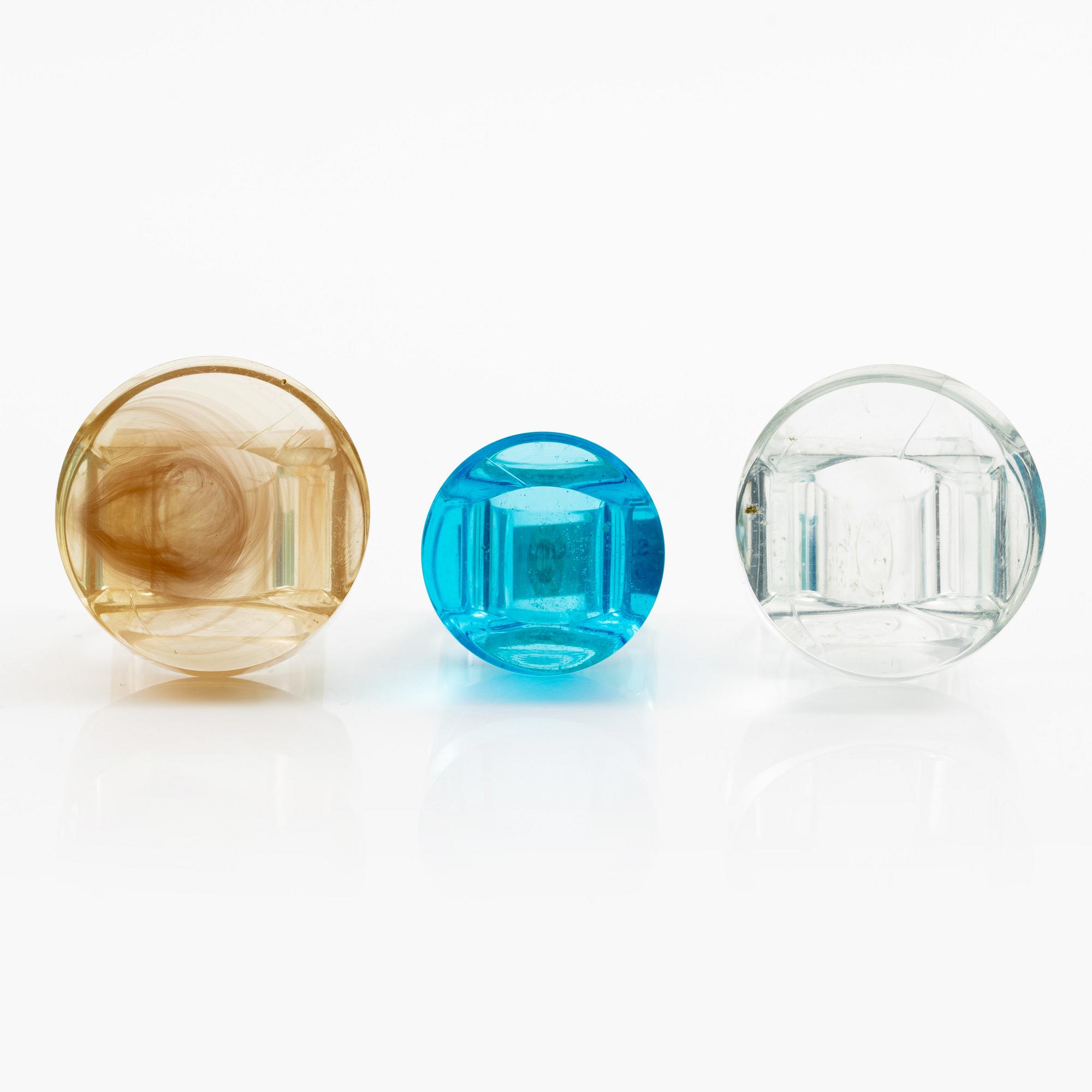 Siv Lagerström, three rings, acrylic plastic, 1970s.