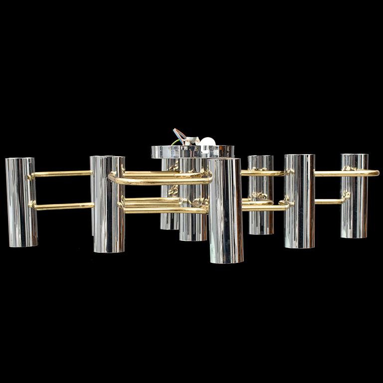 An eight-light ceiling light, second half of the 20th century.