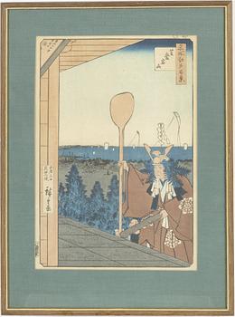 Ando Utagawa Hiroshige, färgträsnitt, Japan, 1800-talets mitt.