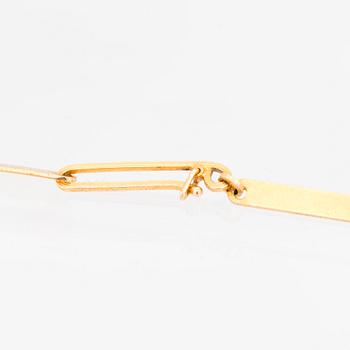 BJÖRN WECKSTRÖM, kaulakoru "Janus", 14K kultaa, vuorikristalli, savukvartsi. Lapponia 1965.