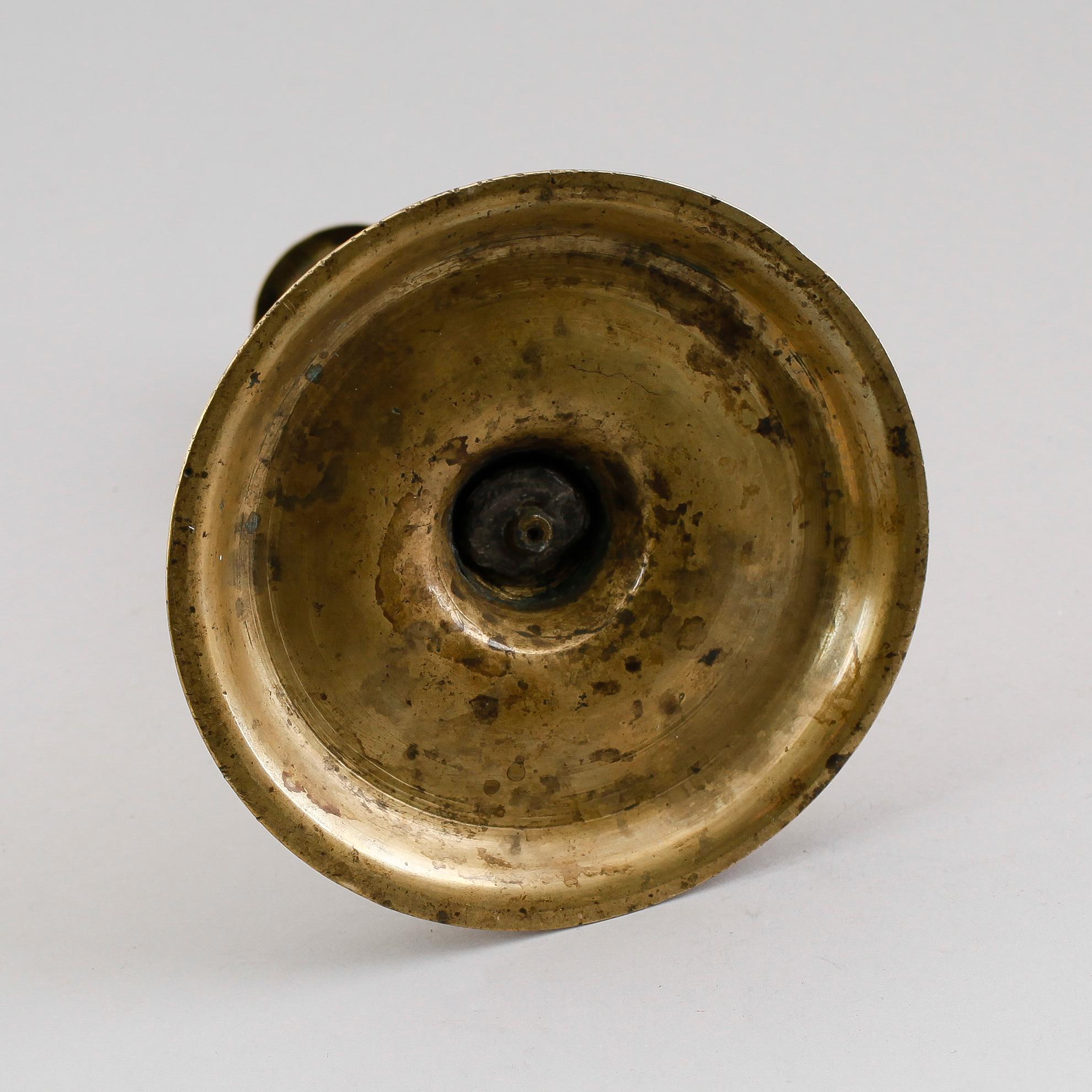 LJUSSTAKE, mässing, 1600-tal.