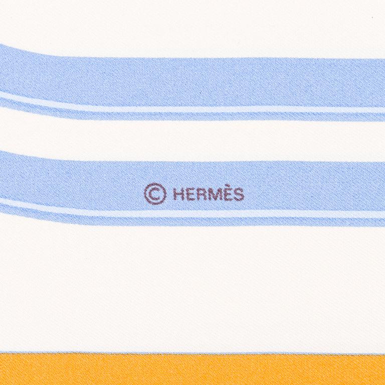 Hermès, a 'Brides de Gala' silk scarf.