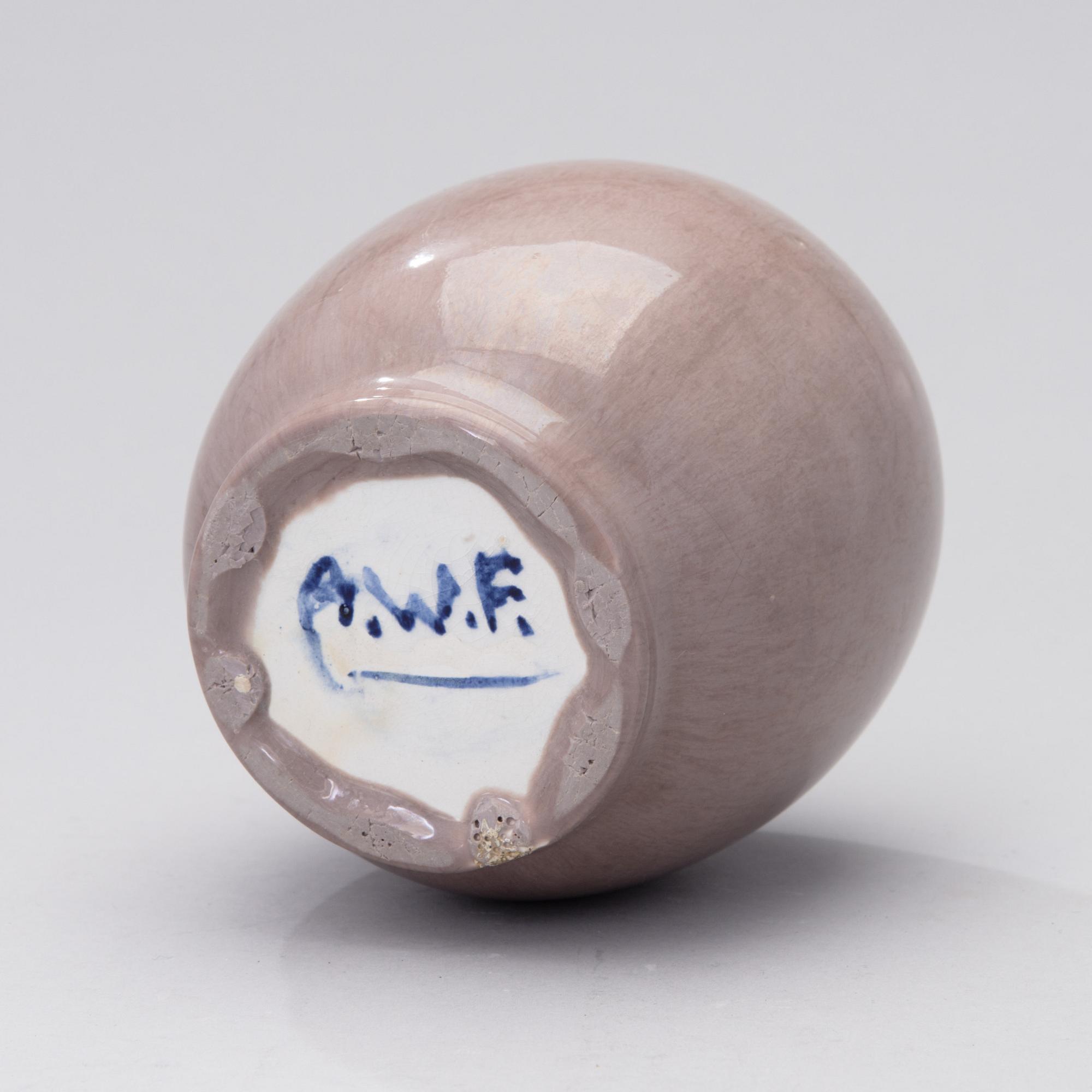ALFRED WILLIAM FINCH, A VASE. Signed A.W.F. Early 1900s.