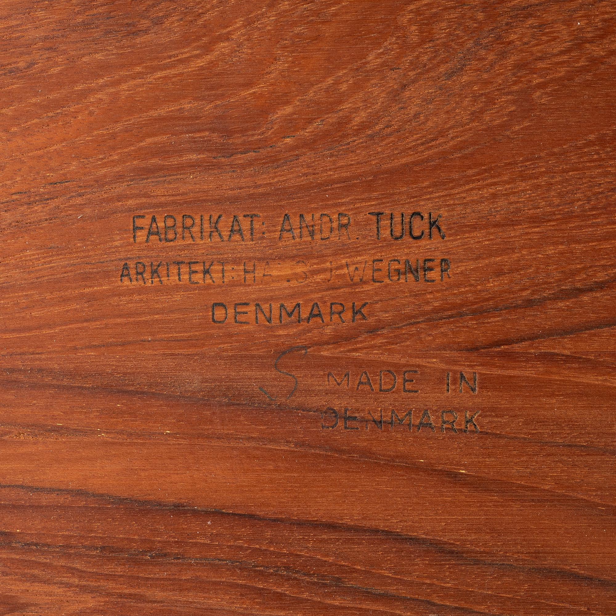 Hans J Wegner, nesting tables, 3 pieces, Andreas Tuck, Denmark.