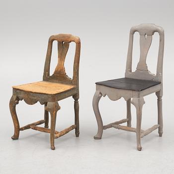 Chairs, 2 pcs. Folk art. 18th century.