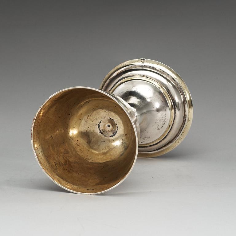 A German parcel-gilt cup, marks of Johan Friedrich Hartung, Königsberg 1767.