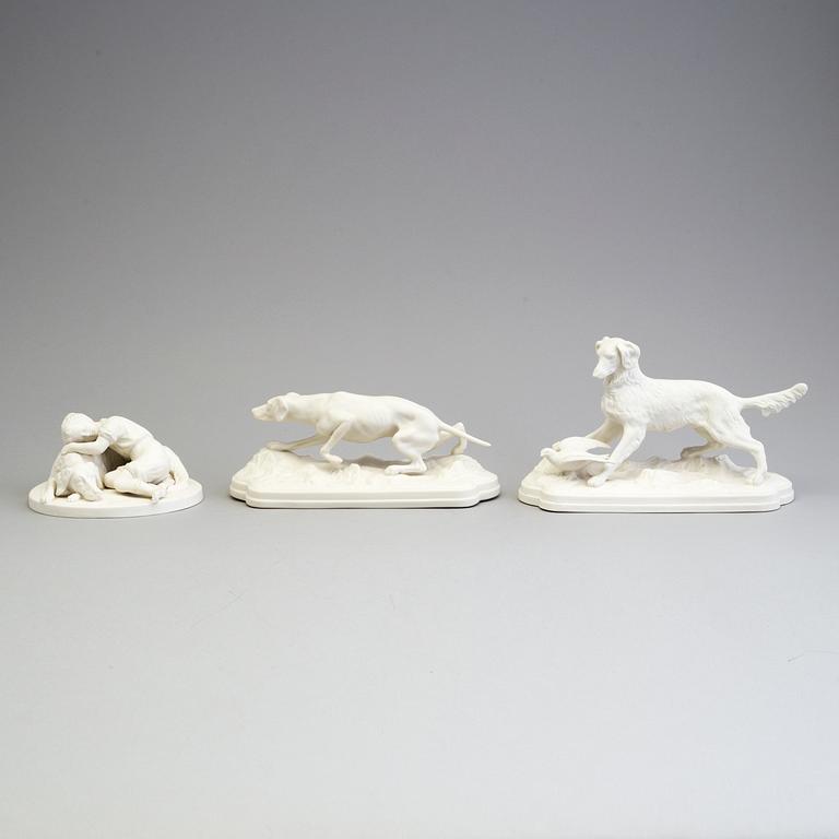 THREE PARIAN FIGURES, Gustafsberg 1893-1929.