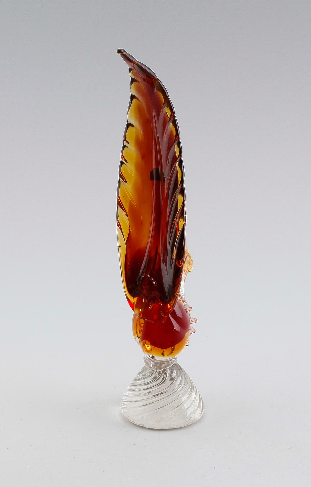 FIGUR, glas, Murano, 1900-talets mitt.