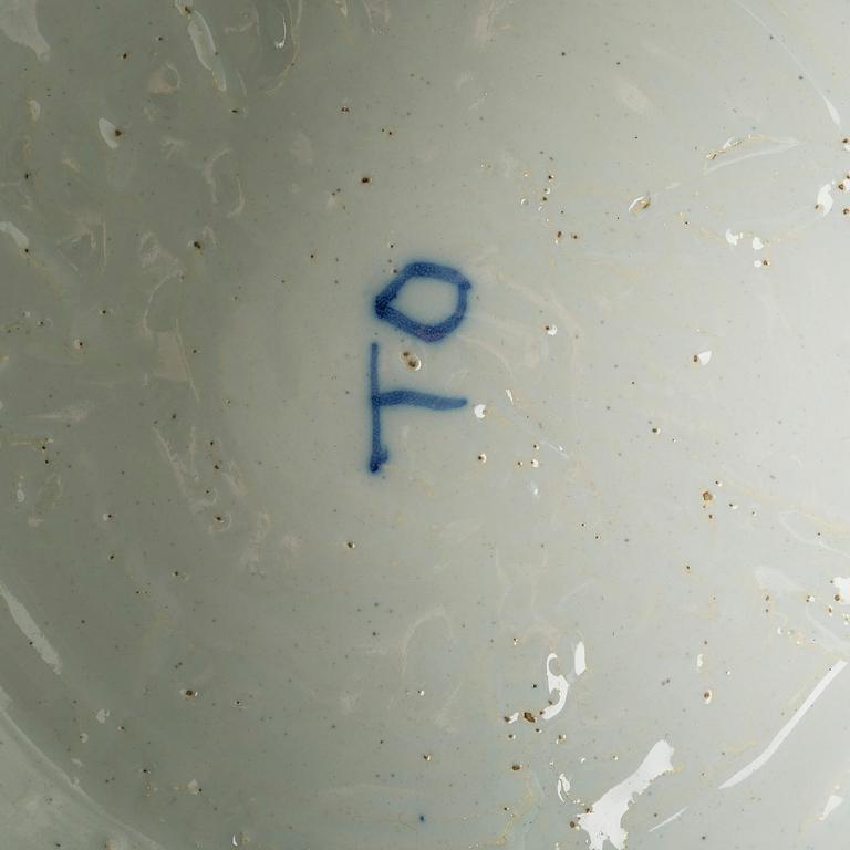 A large blue and white faience jar, Delft, 18th century.