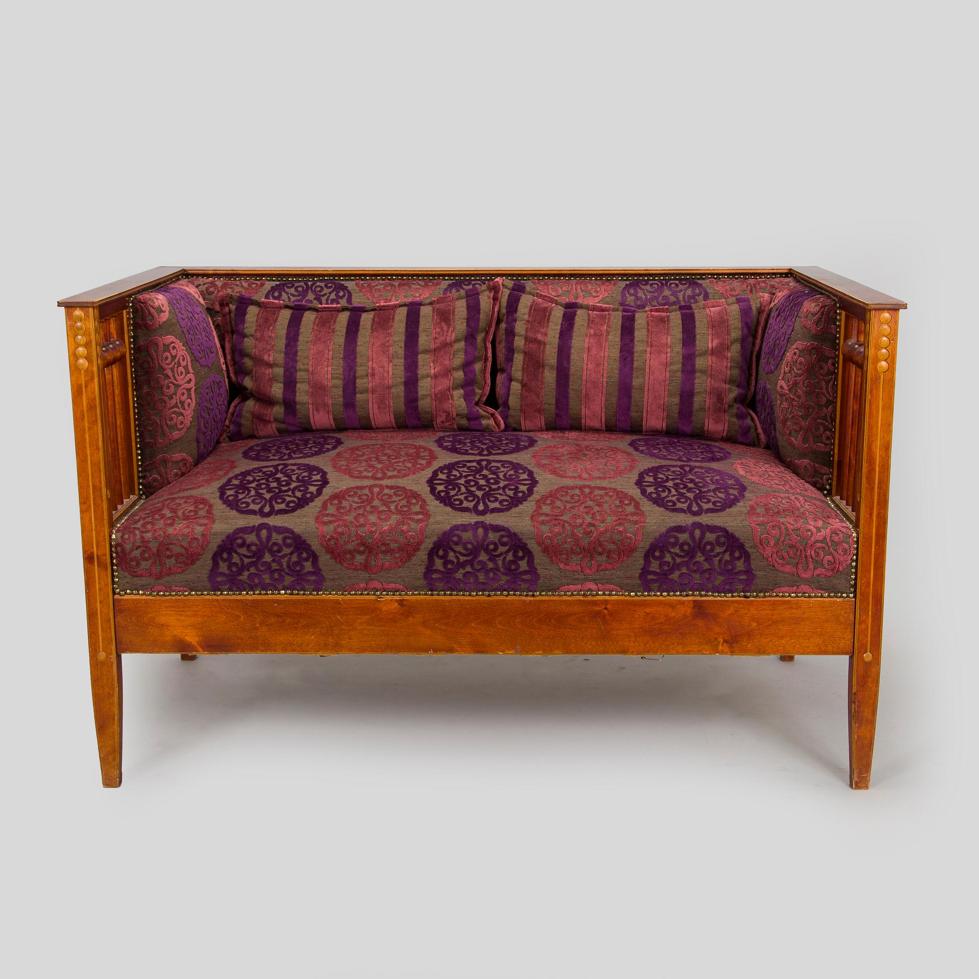 A 3-piece furniture suite, made to order for a private home, early 20th century.