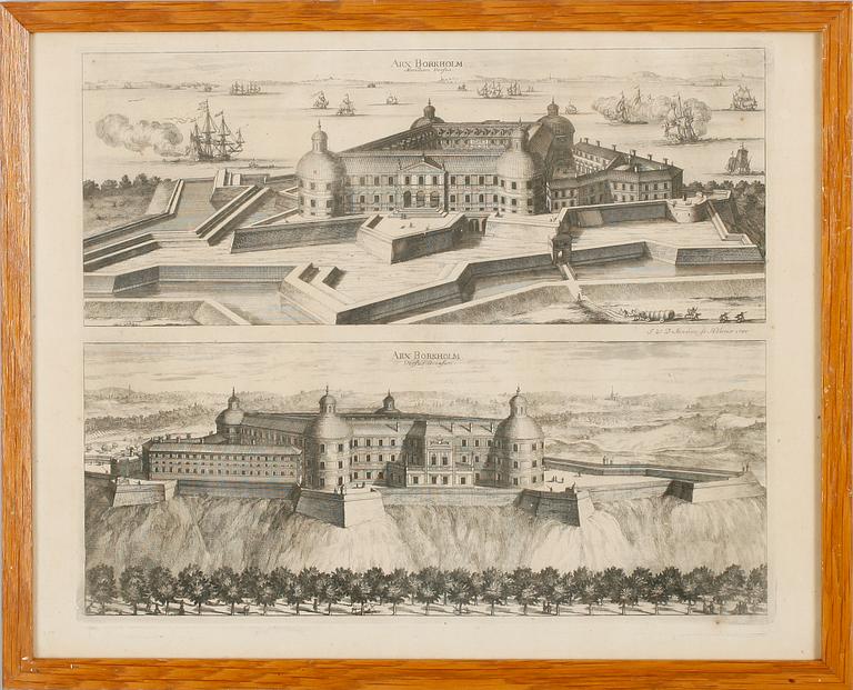 KOPPARSTICK, 2 st, ur Dahlberg, Svezia Antiqua, 1600-/1700-tal.