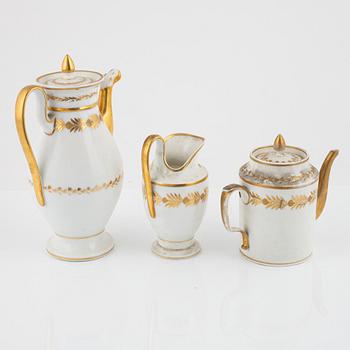 Kafferservis, 16 delar, porslin. Empire, 1800-tal.