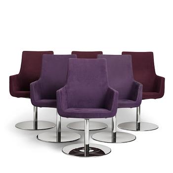 Roger Persson, "Happy", 3+3 armchairs, Swedese.