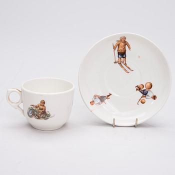 BARNSERVIS, 7 delar, porslin, Arabia, 1920-30-tal.