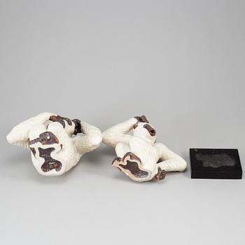 GUNNAR NYLUND, figuriner, 2 st, stengods, Rörstrand.