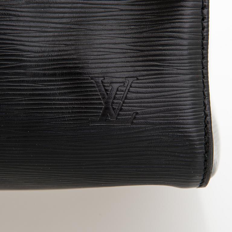 Louis Vuitton, A Black Epi Leather Keepall Bag.