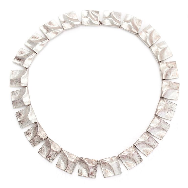 Björn Weckström, A sterling silver necklace 'Galactic peaks' for Lapponia 1969.