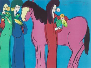 Walasse Ting, Komposition med häst.