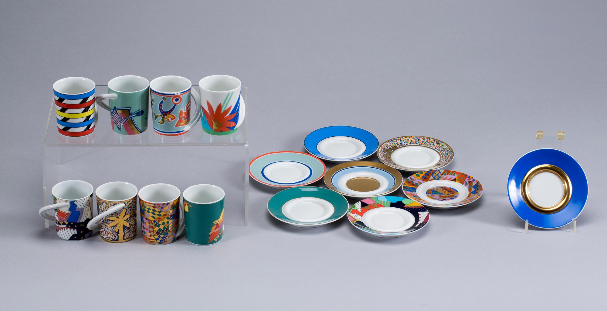 MOCCAKOPPAR, 7(8) st, porslin, Rosenthal, 1900-talets slut.