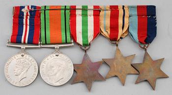 MEDALJER, 5 st, Andra Världskriget, England.