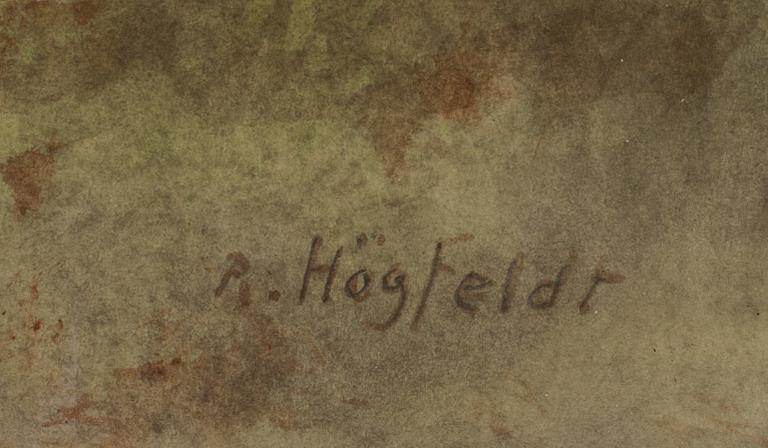 ROBERT HÖGFELDT, akvarell, signerad.