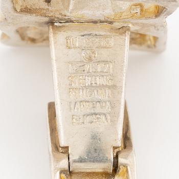 Björn Weckström, manschettknappar, silver. Lapponia 1972.