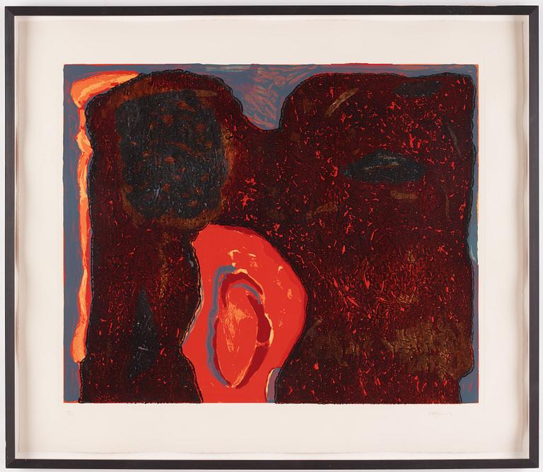 Rolf Hanson, färgetsning & färgserigrafi, 1991. Signerad och numrerad 35/45.