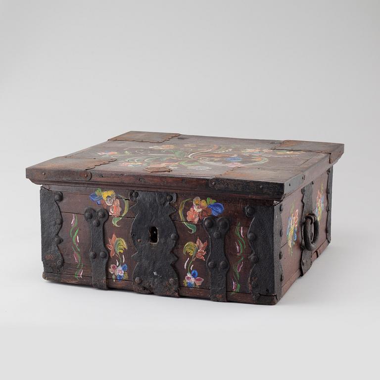 A painted 18th century chest.