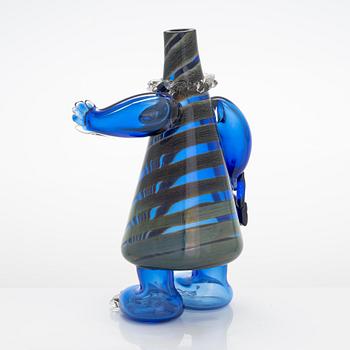 Björn Weckström, glasskulptur/ vas, signerad Björn Weckström Nuutajärvi Notsjö. 1970-tal.