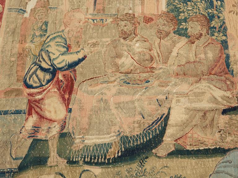 A TAPESTRY, tapestry weave, 350,5 x 372,5 cm, signed Brussels-Brabant, Flanders, mid-16th Century.