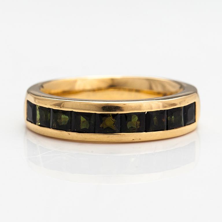 An 18K gold ring with tourmalines. Finland 2002.