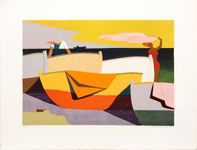 Halmstad Group fifty years, portfolio, with 6 color lithographs, signed and numbered 276/360.