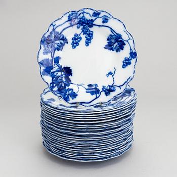 A 62-piece Johnson Brothers dinnerware set.