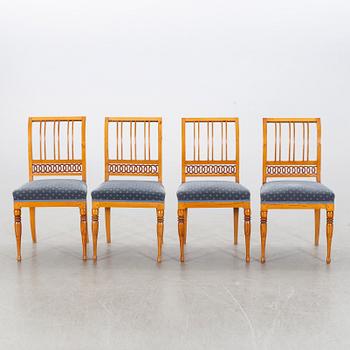 A set of six Swedish early 19th century chairs.