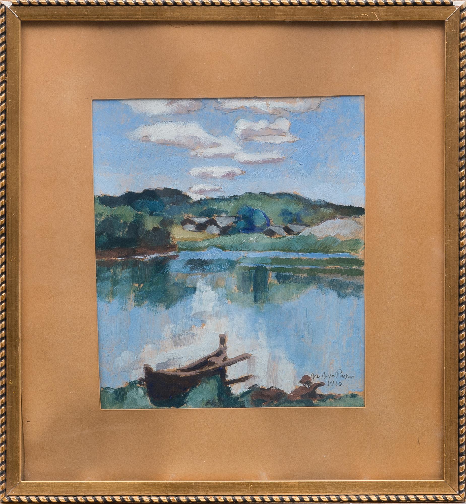 WEIKKO PURO, öljy paperille, signeerattu 1916.