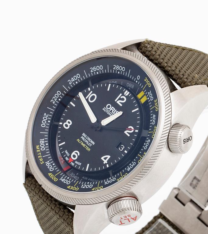 ORIS, Big Crown, Pro Pilot, Altimeter, wristwatch, 47 mm.