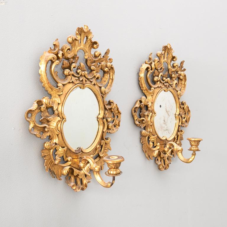 Lampetter ett par Barock-stil 1900-talets första hälft/mitt.